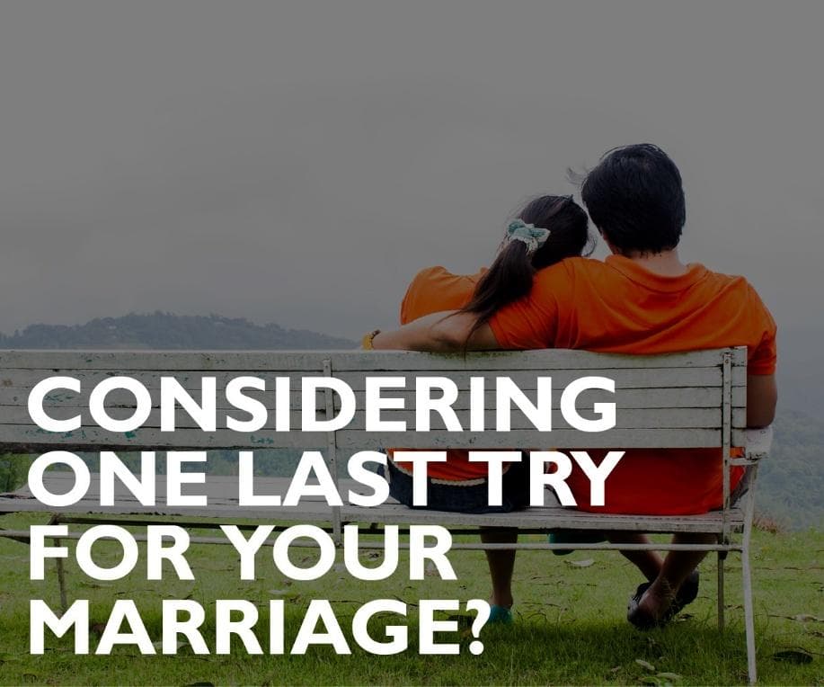 Couple in discernment counseling session